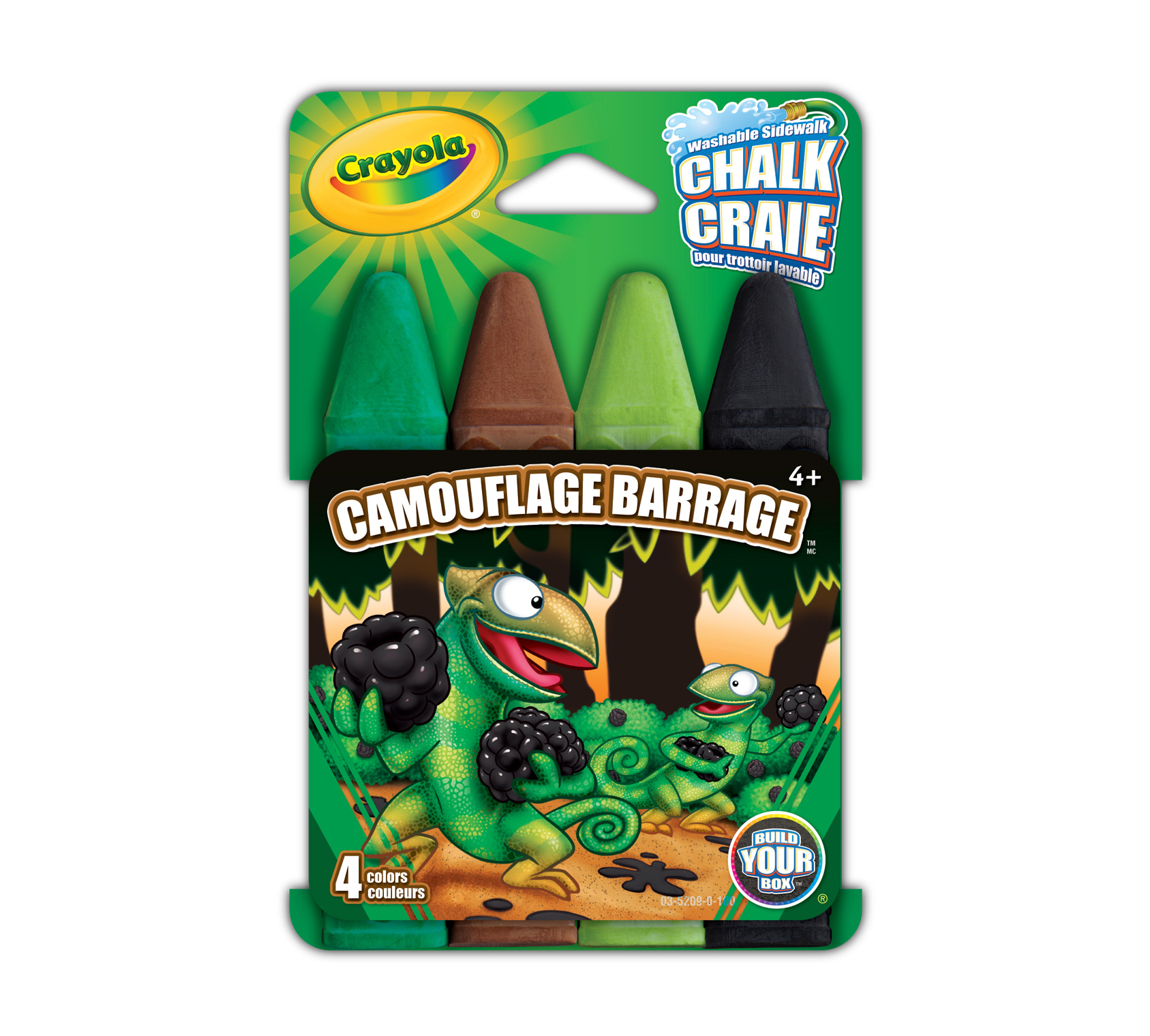 Build Your Box Chalk Camouflage Barrage 4 Ct Crayola Global